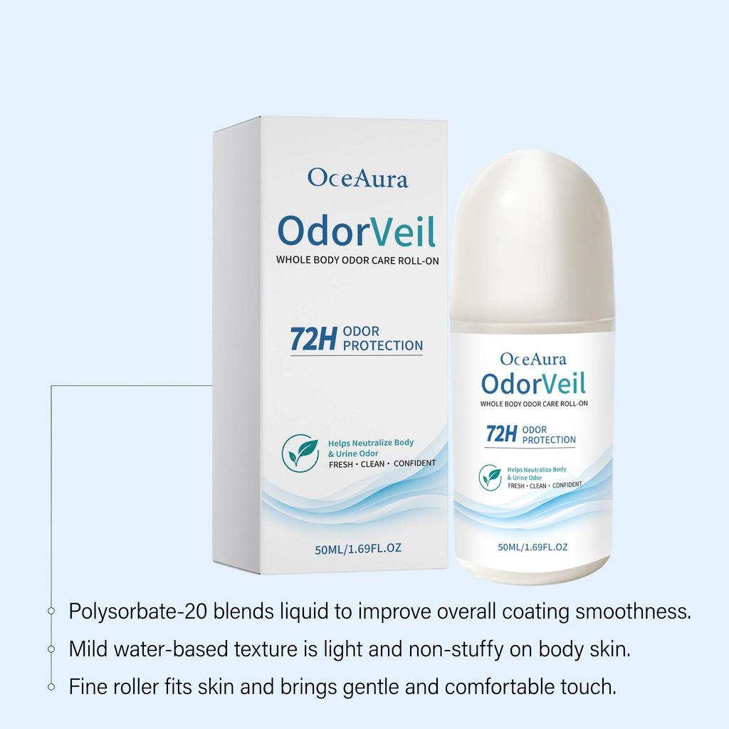OceAura body care ball mint fragrance ball design underarm refreshing, clean, gentle and non-stick daily care 50ml