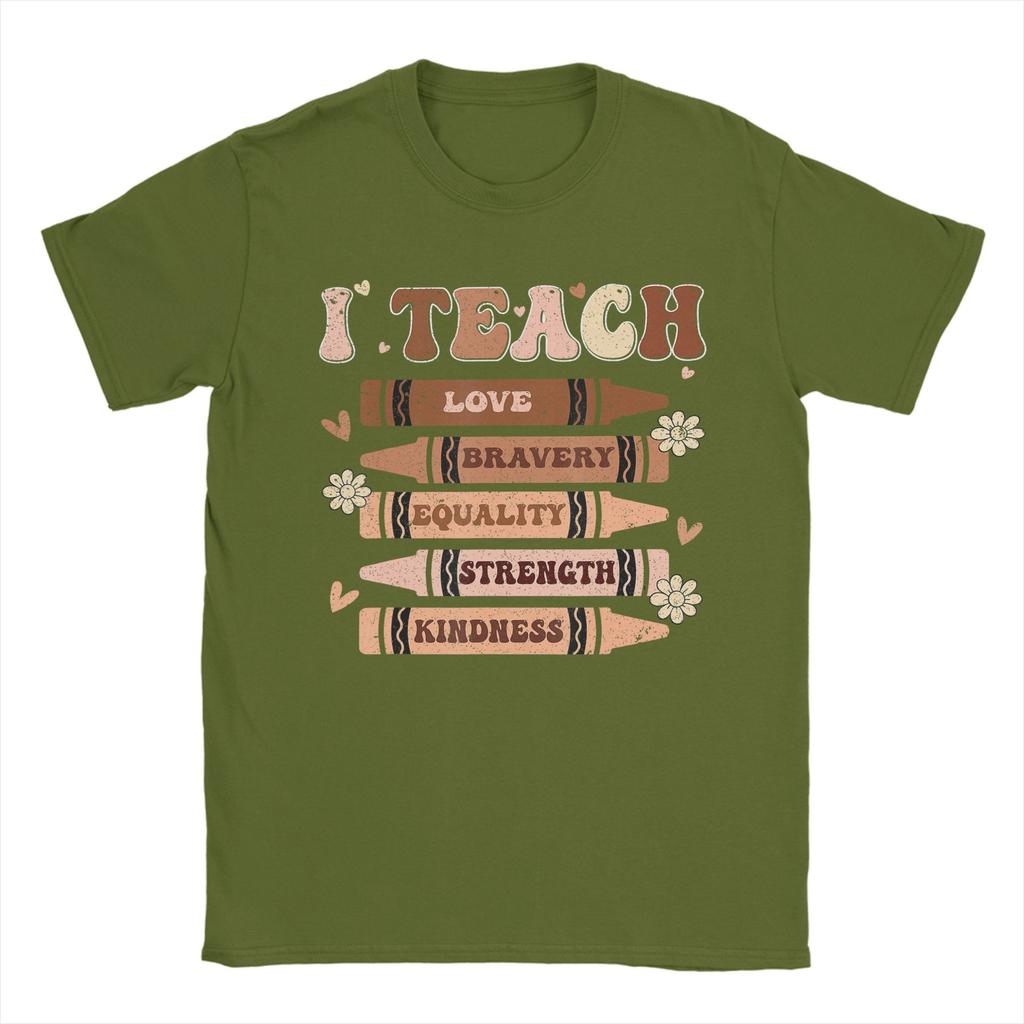 Unisex TShirt I Teach Black History Black History Month Teacher 100 Cotton Tee Shirt T Shirts Round Neck Clothing Party