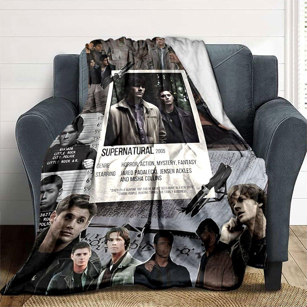 1 Stück Supernatural 22 Decke Weiche Warme Überwurfdecke für Zuhause, Büro, Reisen Ganzjahres Gemütliche Bettwäsche Geschenk, Büro Gemütliches Accessoire