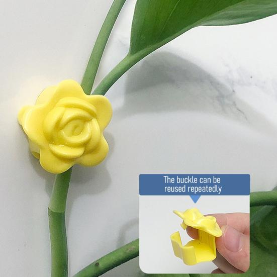 10Pcs Plant Fixing Clips Climbing Vine Wall Fixture Clips with Adhesive Leaf Flower Design Fixing Clips for Indoor Outdoor Pothos Wall Vines