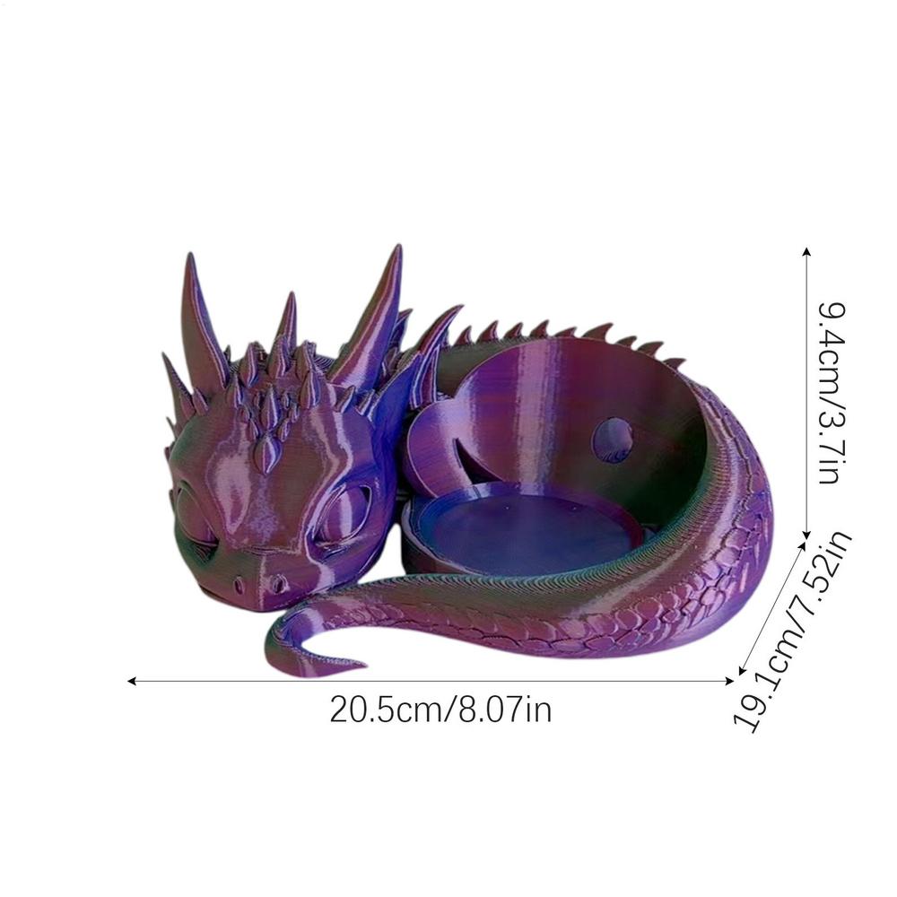 

Подставка-держатель для колонки Изысканное украшение для рабочего стола 3D-печать Подставка для умной колонки в форме дракона для прикроватной тумбочки синий