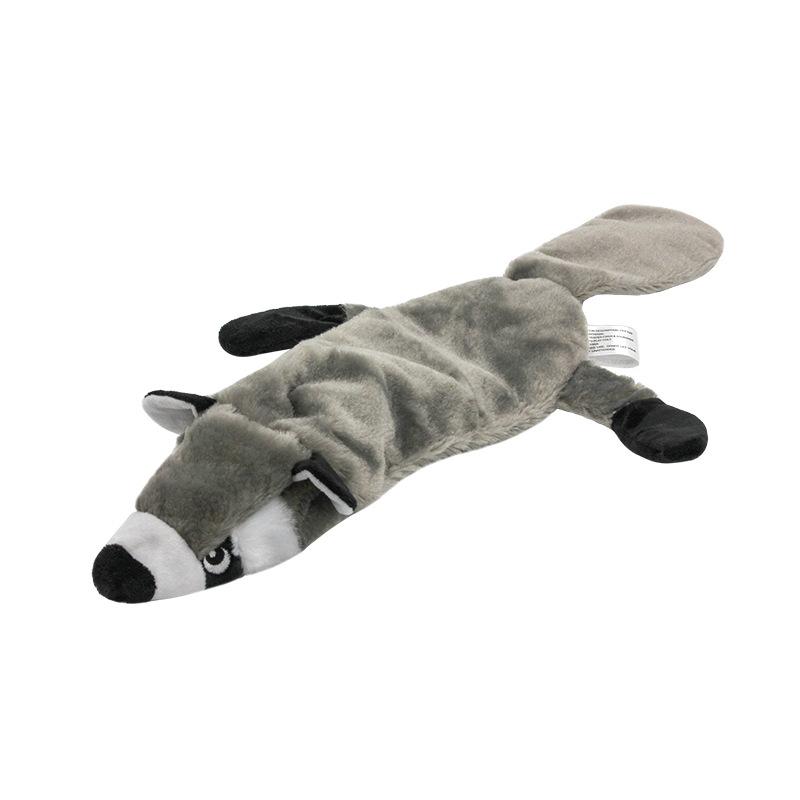 4 Pack Plush No Stuffing Double Squeaker Dog Toys