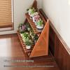 Bamboo Window Sill Ladder Flower Stand
