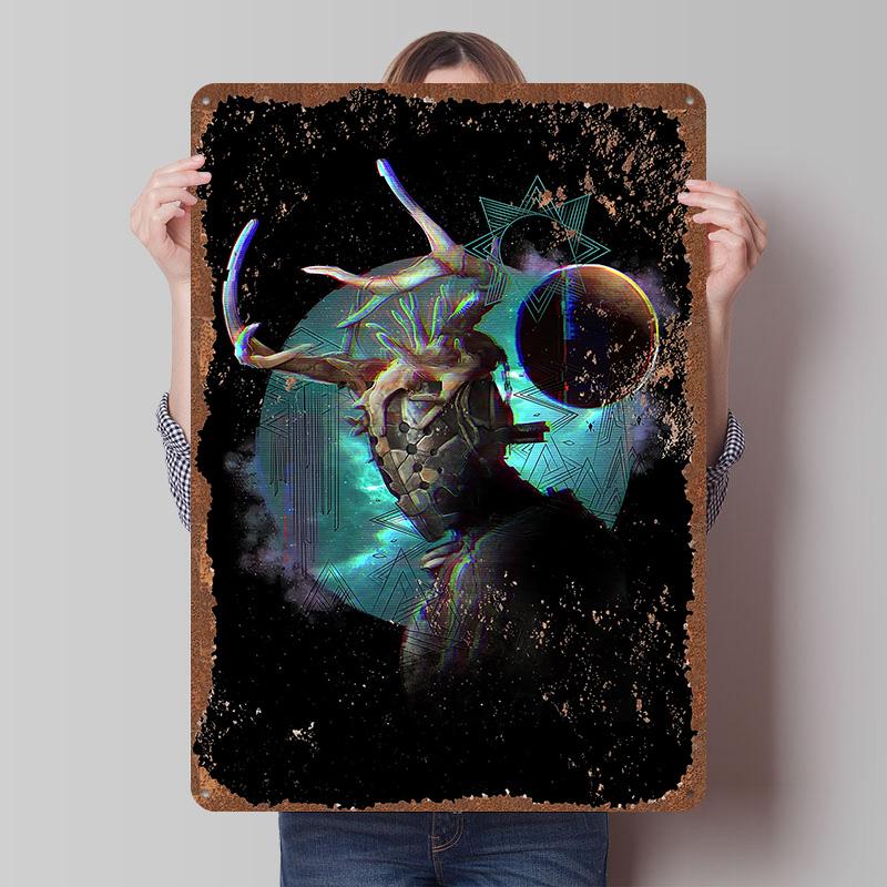 Rebel Moon Print Tinplate Posters Customizable Wall Art Retro Vintage Metal Tin Signs for Home and Decoration Gaming Desk Decor