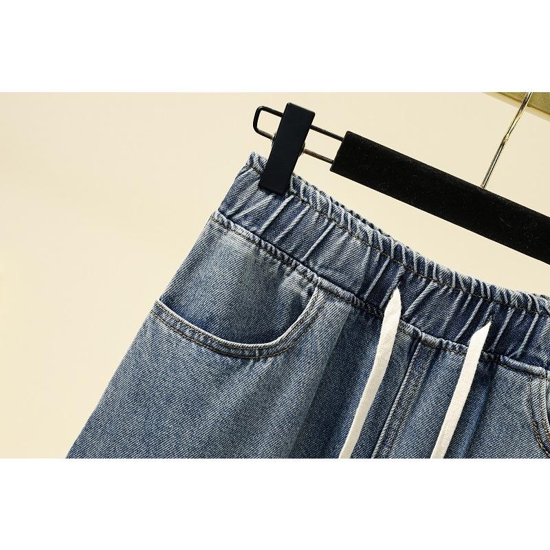 DIMANAF 2025 New Summer Denim skirt Women Casual Denim Big Blue