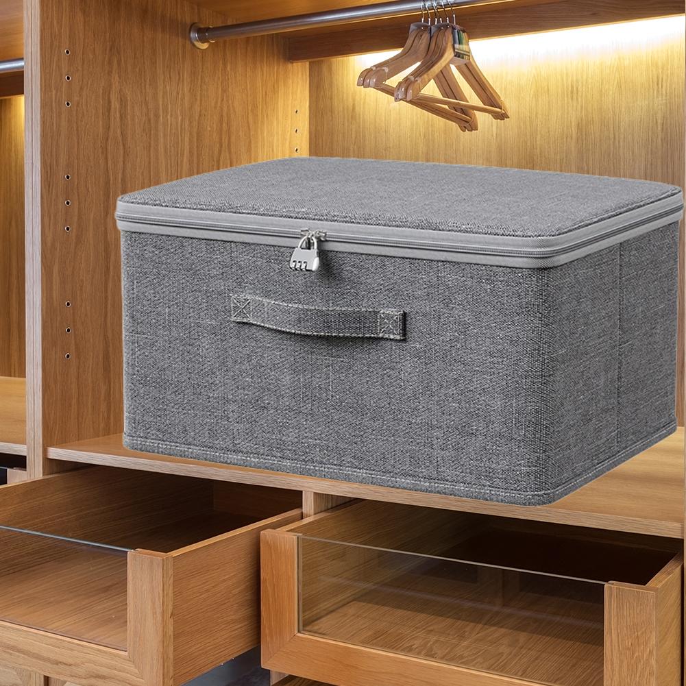 Large Foldable Fabric Storage Box Multi Purpose Closet Organizer Collapsible Stackable Storage Bins with Lid for Clothes Storage