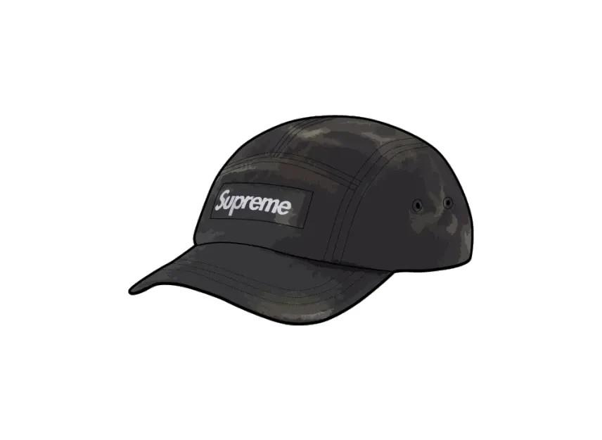 798988 Supreme Overdyed Camp Cap  Black One-Size