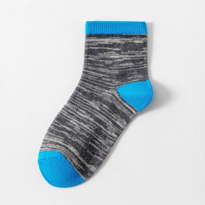 Kids Cotton Mid-Calf Socks Breathable Absorbent Anti-Odor School Home Indoor Use In 10 Colors
