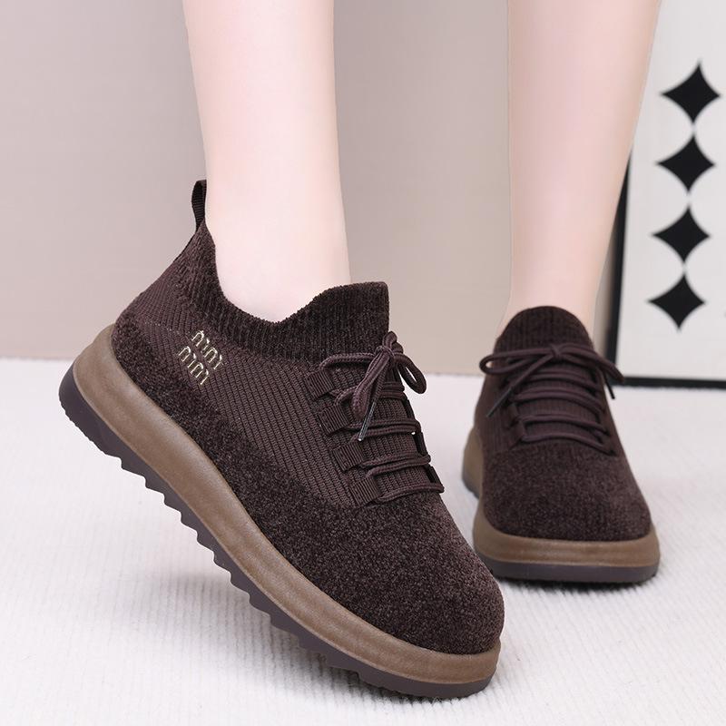 Shoes women's winter snow boots cotton boots women's cotton shoes new thick-soled warm middle-aged mother shoes