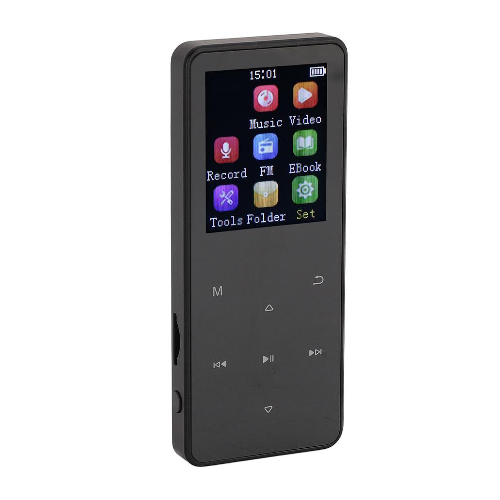Bluetooth MP3 Player 1.8inch Touchscreen Built In Speaker Support 128GB Memory Card Shuffle Single L