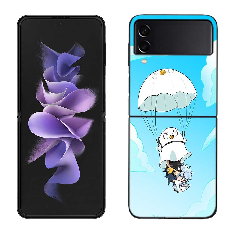 

Anime Gintama Mr. Raindrop Phone Case For Samsung Z Flip 7 6 5G Galaxy Z Flip 5 4 3 Black Hard Cell Cover Luxury PC Shell Coque Samsung Z Flip 6 5G