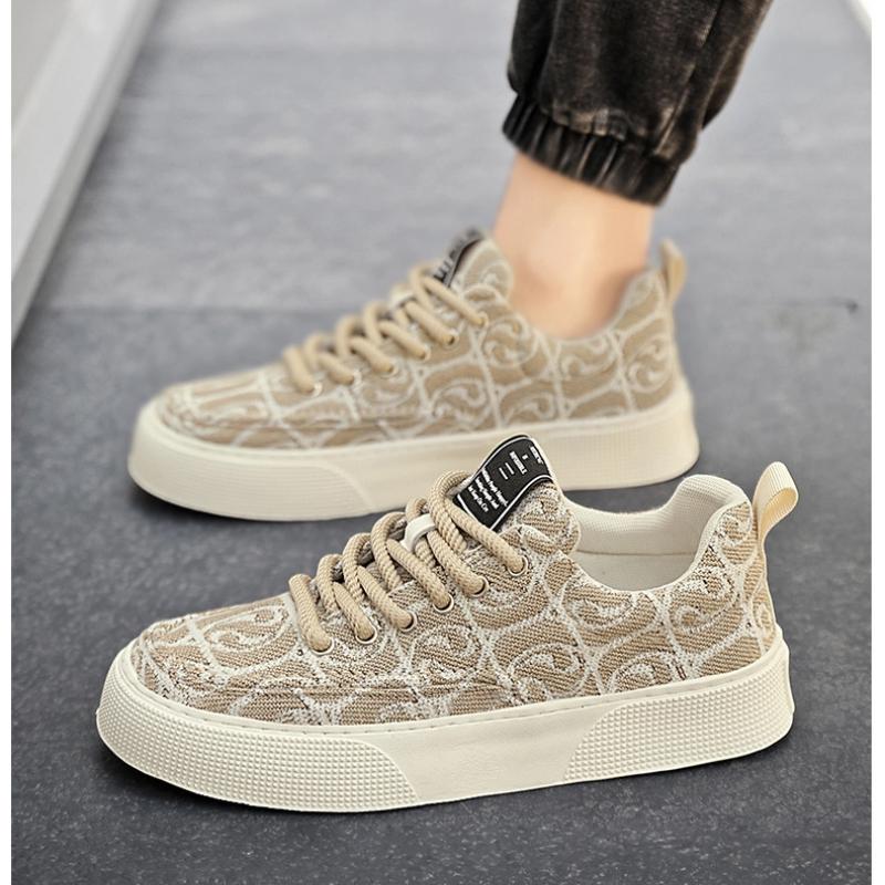 Men's Graffiti Prints Canvas Sneakers 2025 New Spring Autumn Breathable Fashion Vulcanize Shoes Outdoor Lace Up Men Casual Shoes