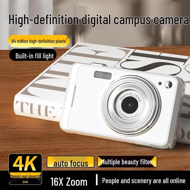 Retro Card-Sized HD CCD Camera for Students and Travel Photography