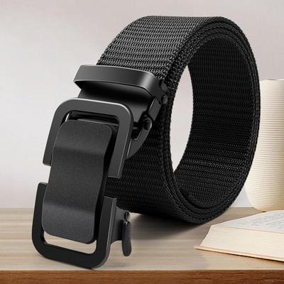 2024 Men's Trendy Canvas Belt with Automatic Buckle - Stylish All-Match Waist Accessory