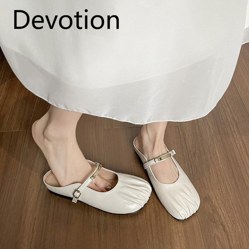 Soft-soled Flip-flops Flat Shoes One-foot Lazy Sandals Flip-flops Devotion