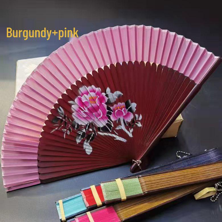 

Складной бамбуковый веер в китайском стиле для ханьфу или танца