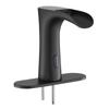 Touchless Bathroom Sink Faucet, Automatic Motion Sensor Waterfall Restroom Toilet Faucet with Hole Cover Plate, Modern Electronic Sensor Hot/Cold