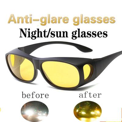 Night Vision Glasses for Driving Black Technology Light Night Anti-glare High Beam Auto Accessories Non Polarized Glasses