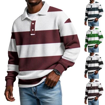 Men's Casual Loose-fitting Top Button-down Collar Long Sleeves