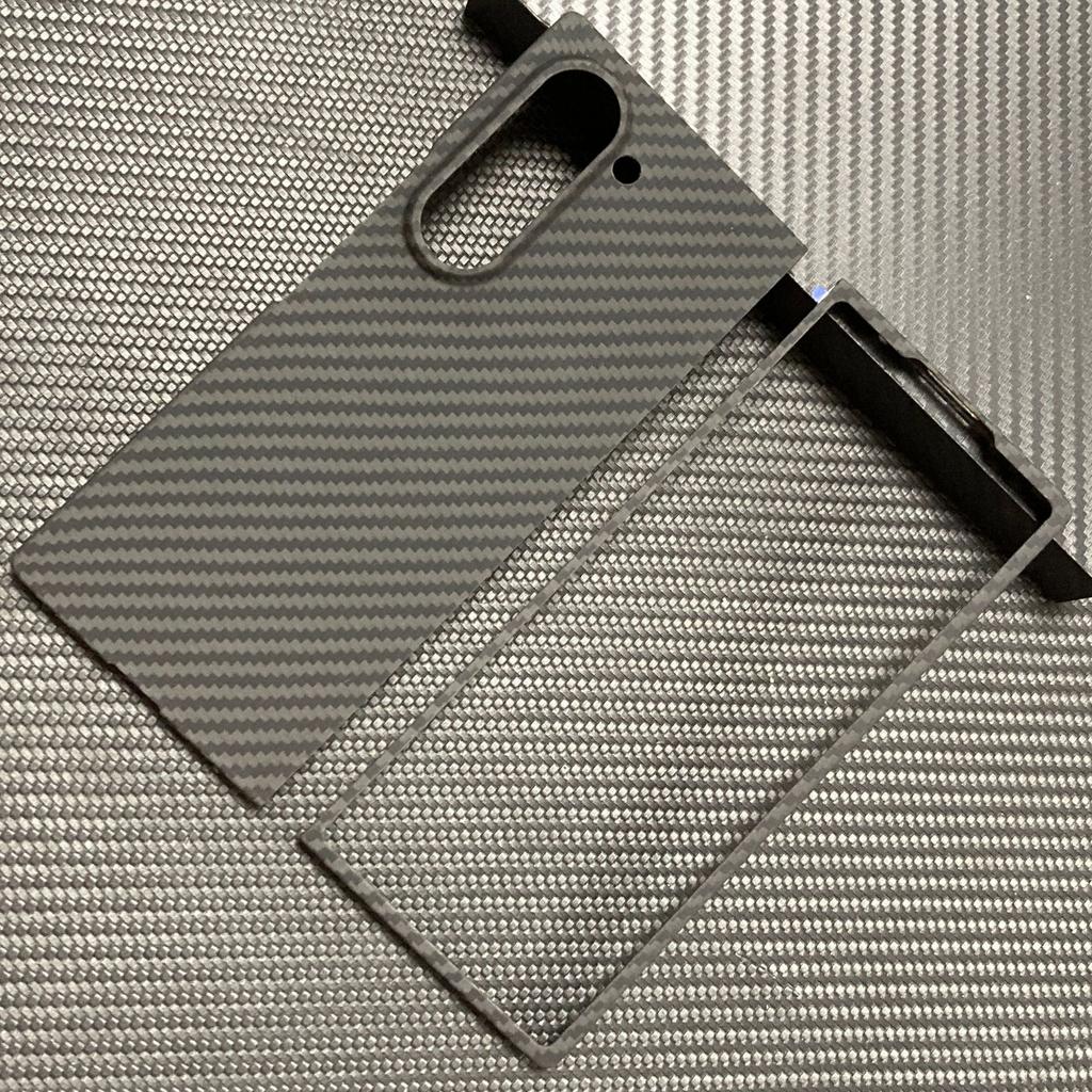 New Kevlar Suitable for Samsung Zfold6 Ultra Thin Mobile Phone Case Aramid Fiber Material Hard Shell Wavy Pattern