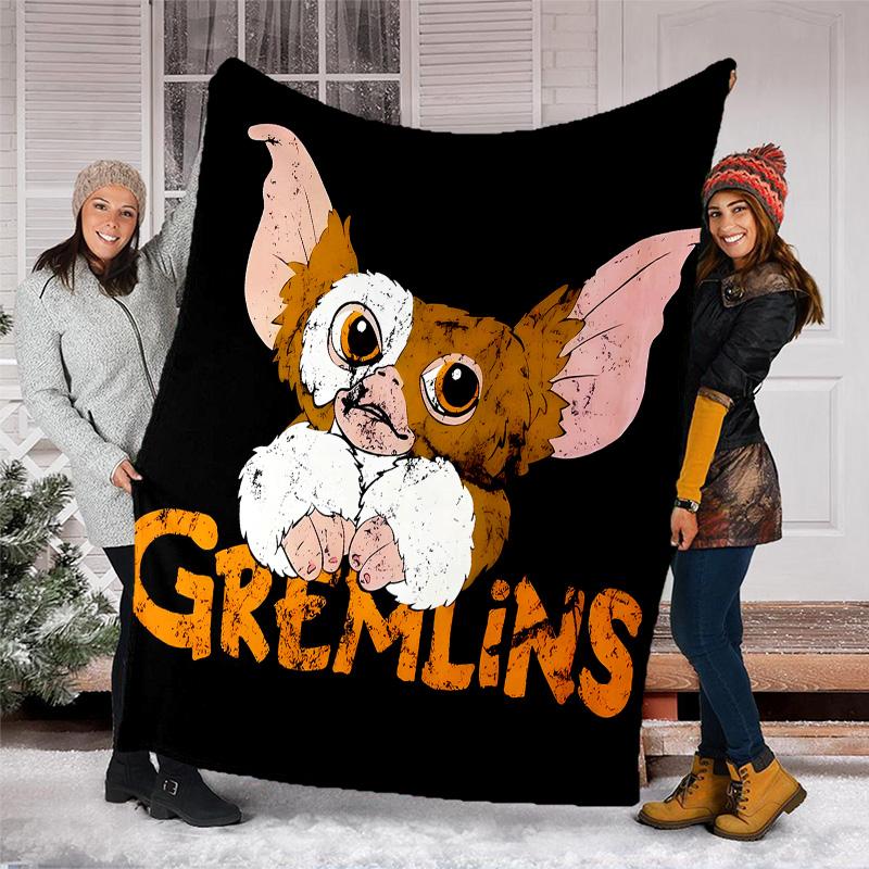 Gremlins printed throw blanket—lightweight,soft,warm;versatile blanket for all seasons—perfect as &air-conditioning throw,nap blanket