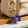 Keychain Pendant Sparkling Rhinestones Four-Leaf Clover Design Key Chain with Lobster Clasp Easy to Hang Key Holder Backpack Car Accessory