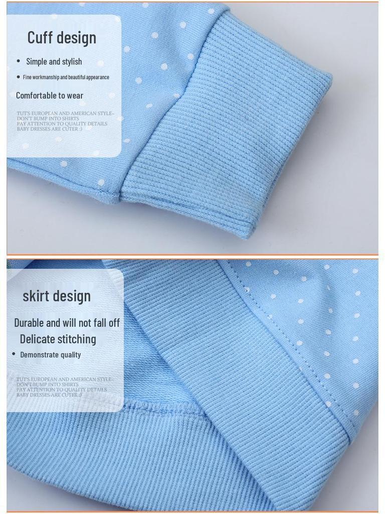 Girls' Cartoon Terry Pullover Sweatshirt: Ribbed Collar, Long Sleeve, Ideal As a Spring/Autumn Base Layer, New Arrival In Baby Clothes.