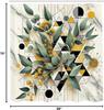 Eucalyptus Leaves Shower Curtain, Blossomy Leaf Pattern Abstract Geometric Details Marble Print, Cloth Fabric Bathroom