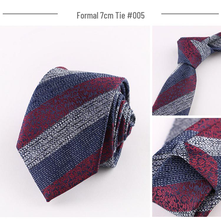 Shengzhou Men s Retro Business Casual Black Stripe 7cm Tie