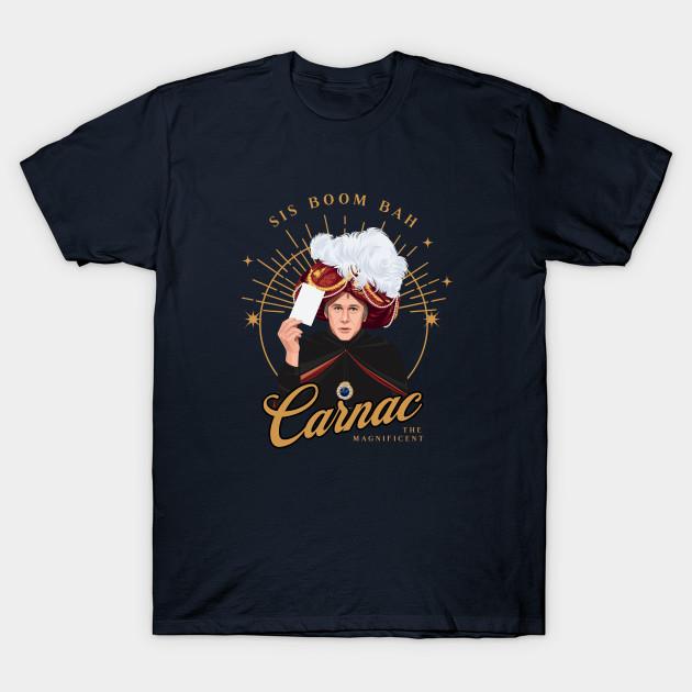

Men Black Print T-shirt Carnac The Magnificent - Sis Boom Bah No-Cut Transfer Paper Print Cotton Tshirt M
