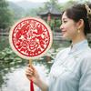 Vintage Round Hand Fan Artistic Silk Handheld Fans Decorative Fan Classical Fan  Photography Props