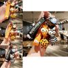 Charming Bug-eyed Giraffe Keychain Cute Cartoon Keyring Fashionable Gift