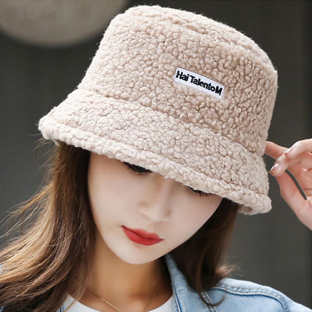 Winter Warm Fleece Bucket Hat for Men Women Cold Resistant Fisherman Cap Outdoor Cold Resistant Panama Fisherman Cap Casual Cap