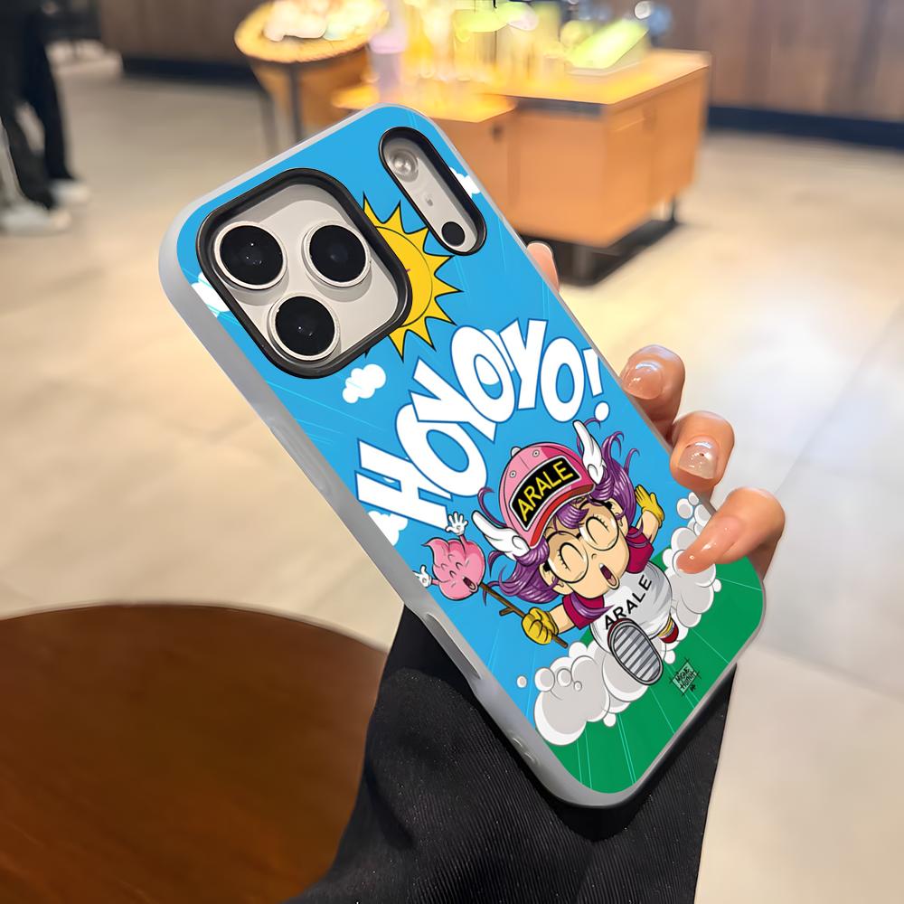 Dr-SlumpS-AraleS Phone Case For IPhone 17 Air 16 E 15 14 Plus 13 12 11 Pro Max Jelly 2 In 1 Protective Case