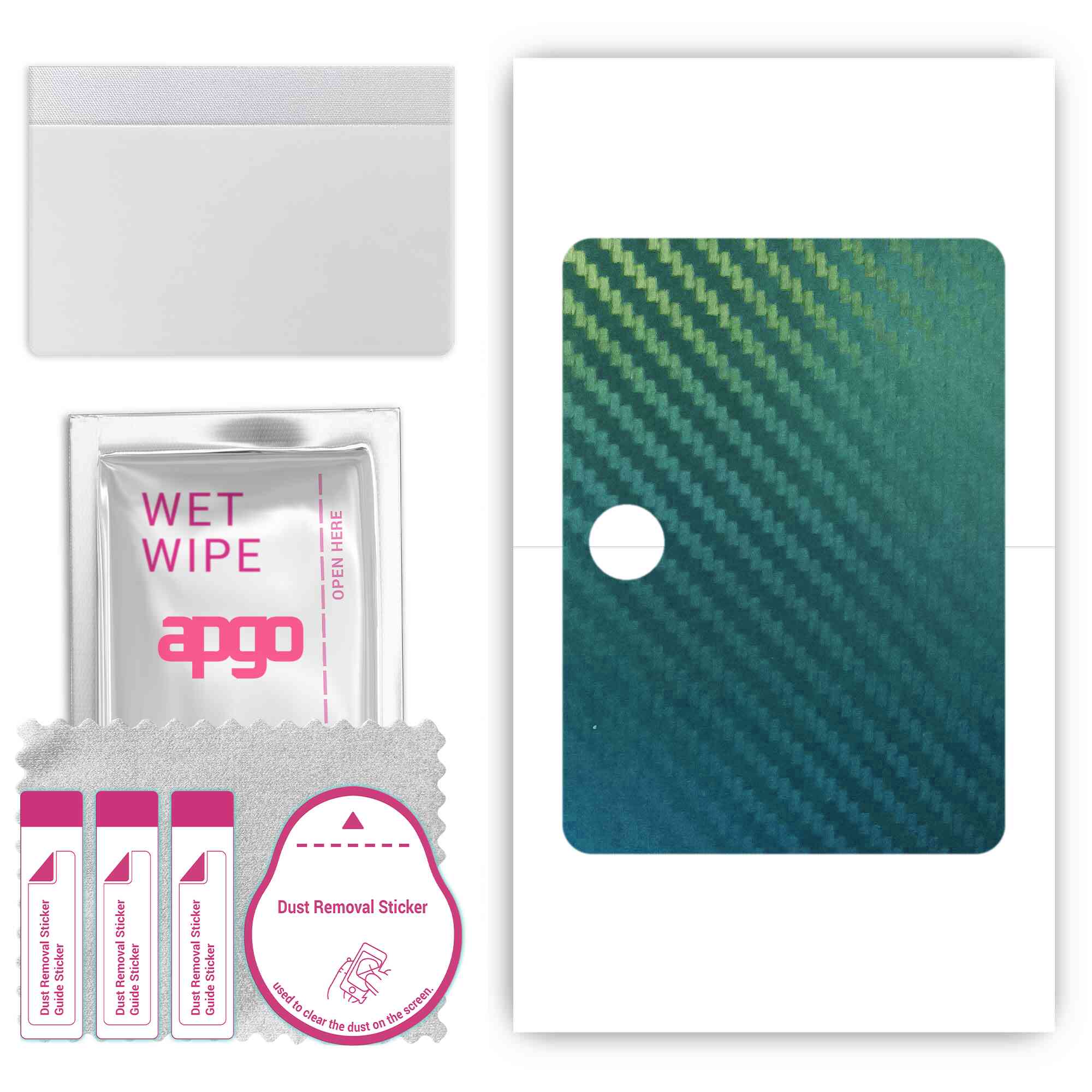 

apgo Protective Skin Sticker for the back compatible with Oppo Pad 2, Wrap Film, Foil, Vinyl - Pattern Carbon Chameleon CAKA1