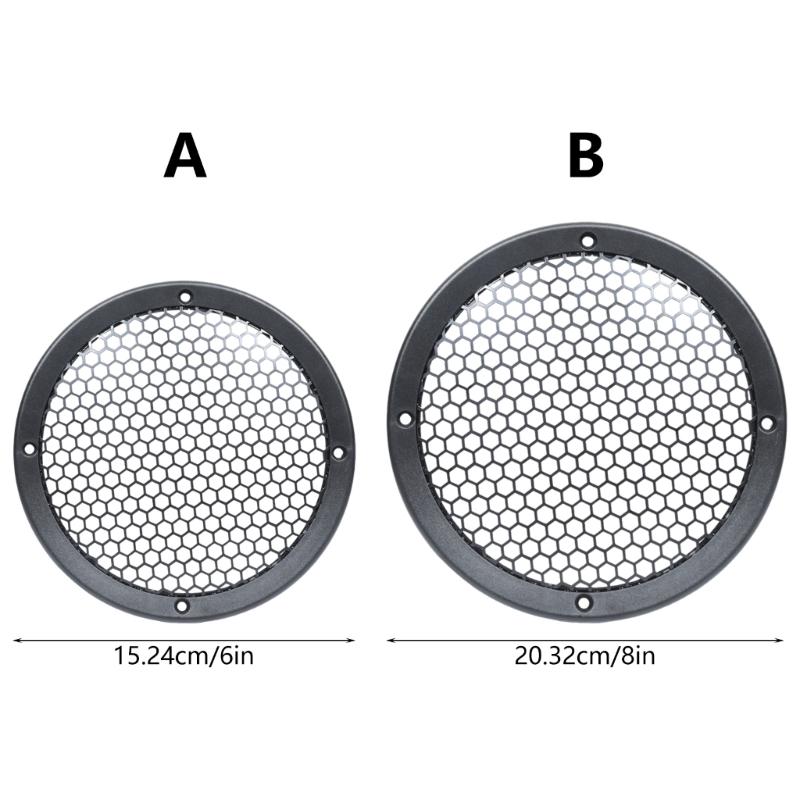 Speaker Cover with Cell Pattern Center, Black Circular Front Guard for Sound Cabinet Repair and Box Project Use