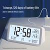 Smart Rechargeable LCD Alarm Clock with Temperature & Humidity