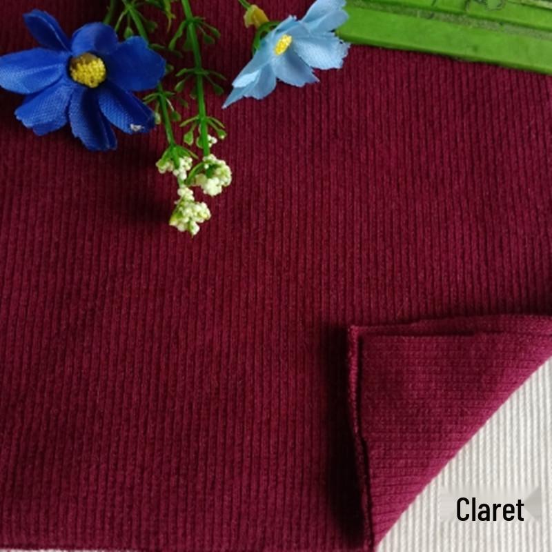 All-Cotton Knitted 2x2 Rib Fabric for Sweatshirt Neckline, Cuffs, and Hem