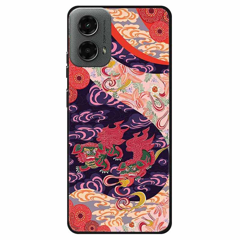 Dla Motoroli Moto G 5G (2024) Etui Miękkie TPU Wzór Telefon Pokrowiec