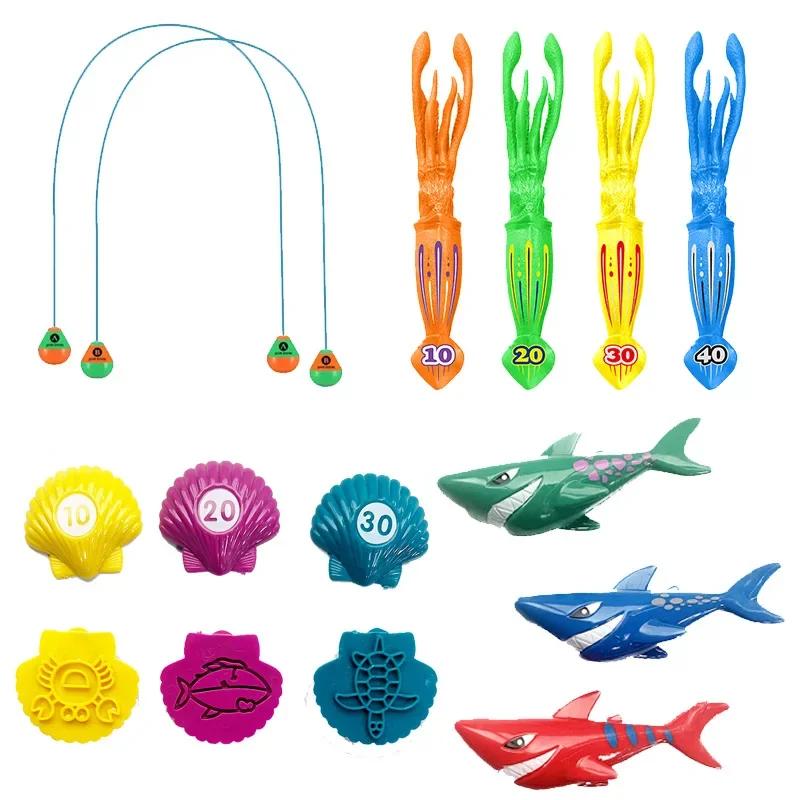 Children'S Swimming Diving Toys Fish Dolphin Buoy Pool Submerged Diving Water Rings Diamond Water Circle Game Suit Can Be Reused