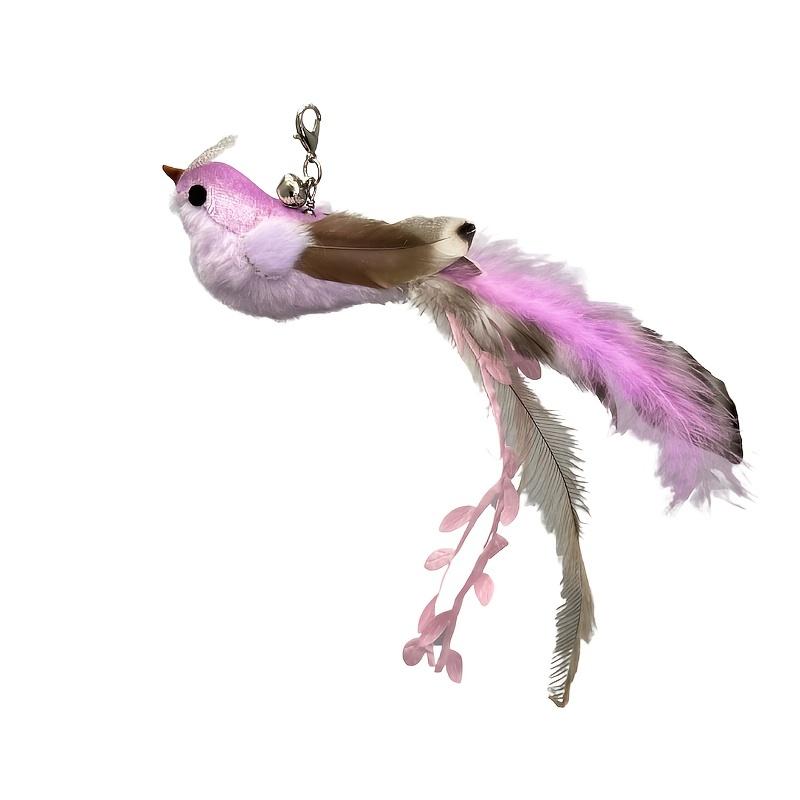 Feather Bird Wire Long Pole Cat-teasing Stick Self High Pet Toy, Replaceable Toy Head