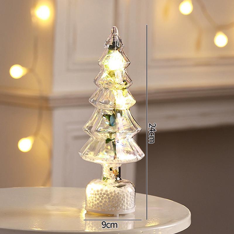 Glowing Christmas Tree Tabletop Ornaments Led Christmas Tree Windows Display Decor Festival Atmosphere Led Night Lights Gift