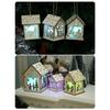 3/5’’ Xmas Desk Decor House Santa/Snowman/Reindeer Tabletop Decor Lovely Christmas Ornament DIY Wooden Puzzle Art Crafts