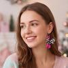 2D acrylic Christmas chick fun animal shaped earrings