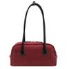 Bolsa Mini Boston Harujio com Aparência de Camurça, Bolsa OutonoInverno, Bolsa Tote Feminina, Bolsa de Mão, Bolsa de Ombro, Pequena, Preta, Vermelha, Marrom, Bolsa Mini Boston, Larga,