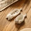 Cute Ceramic Cat Plate Japanese Soy Sauce Dish Creative Home Tableware with Chopsticks Holder