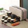 Black Pottery Travel Kung Fu Tea Set Outdoor Portable Ceramic Beam Pot Kuaike Cup Business Gift
