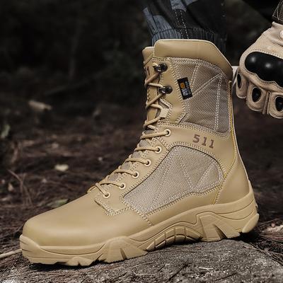 High Top Military Boots Men's Outdoor Hiking Shoes Special Forces Tactical Combat Boots Desert Tooling Boots