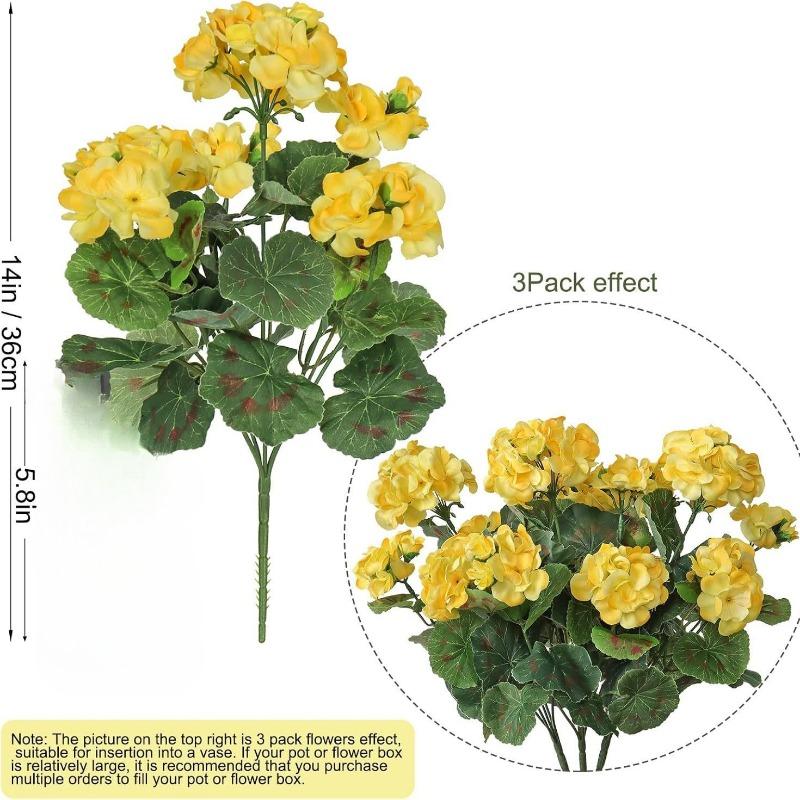 

Искусственные цветки яблони, герани, искусственные цветы, украшение для дома, гостиной и композиция из зеленых растений 1pc жёлтый