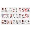 Disposable Horror Theme Props 30Pcs Halloween Scar Tattoo Stickers, Realistic Fake Wound Decals for Water Transfer Film Paper Face Body, Waterproof